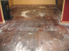 Old fire damaged fir flooring restoration-before